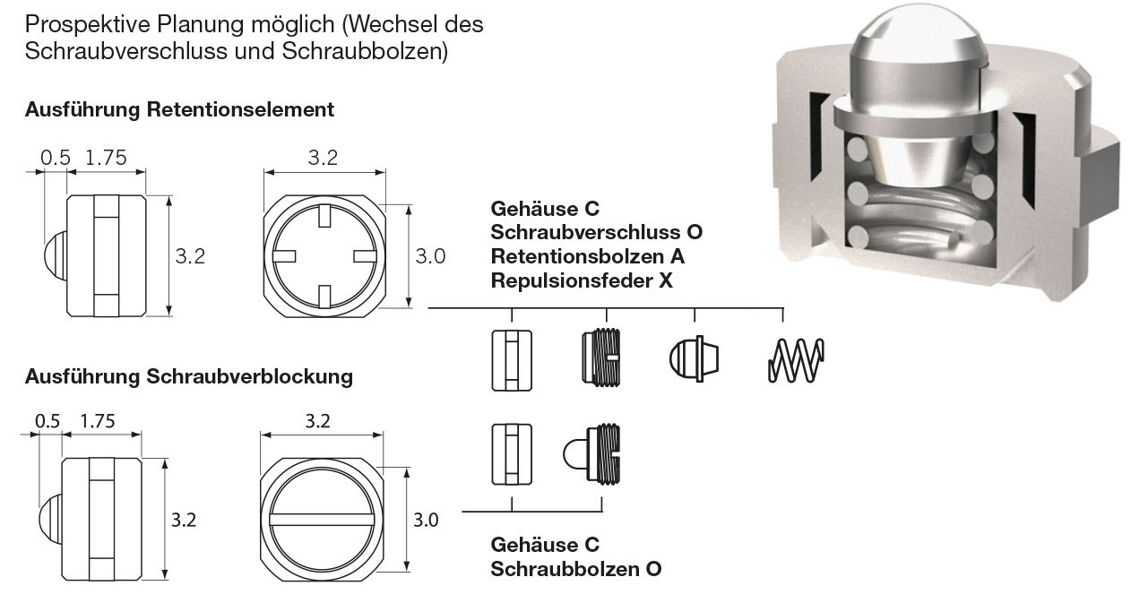 Mini Presso Matic Retentionselement