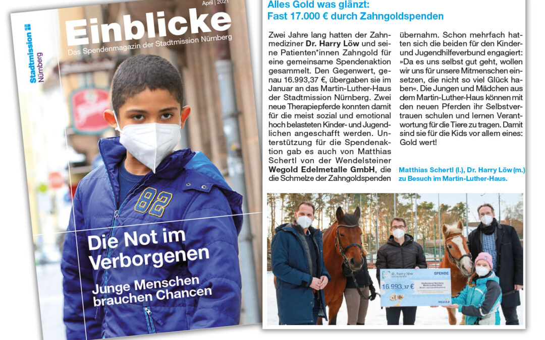 Fast 17.000 Euro durch Zahngoldspenden