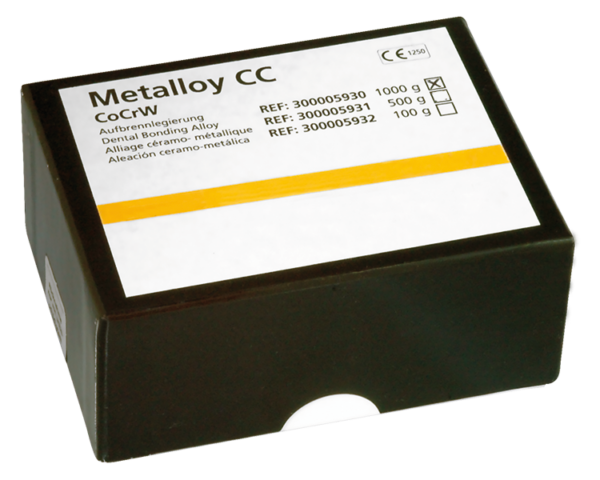 Metalloy CC • NEM Aufbrenn- und Modellgusslegierung • 1000g **Auslaufartikel**