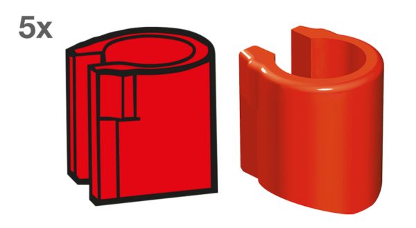 Mini-SG® / M-SG® Star 1 • Gleiteinsatz G • rot • 5er-Pack