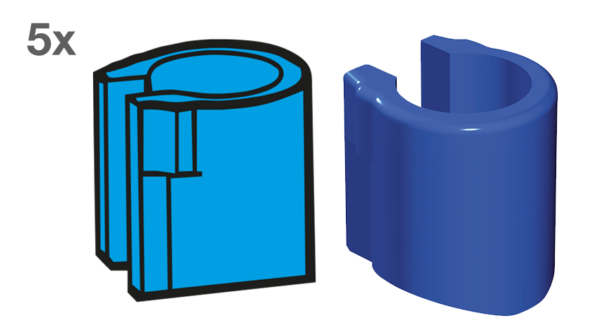 Mini-SG® / M-SG® Star 1 • Gleiteinsatz G • blau • 5er-Pack