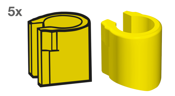 Mini-SG® / M-SG® Star 1 • Gleiteinsatz G • gelb • 5er-Pack