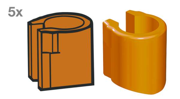 Mini-SG® F/R •  Retentionseinsatz G • orange • 5er-Pack