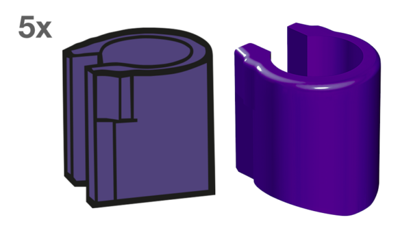 Mini-SG® F/R •  Retentionseinsatz G • violett • 5er Pack