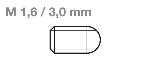 Stiftschraube Innen6kant M1,6  x 0,2 / 3,0 mm **Auslaufartikel**