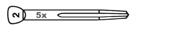 Wurzelstift CM • Flachkopf • Titan Gr. 2 (5er Pack)
