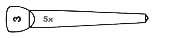 Wurzelstift Mooser • Flachkopf • Titan Gr. 3 • rot (5er Pack)